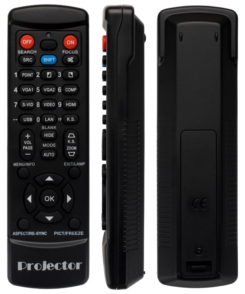 Mitsubishi EX270U replacement remote control for projector