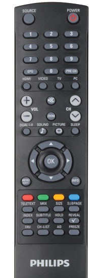 Philips MWT1221T replacement remote control different look