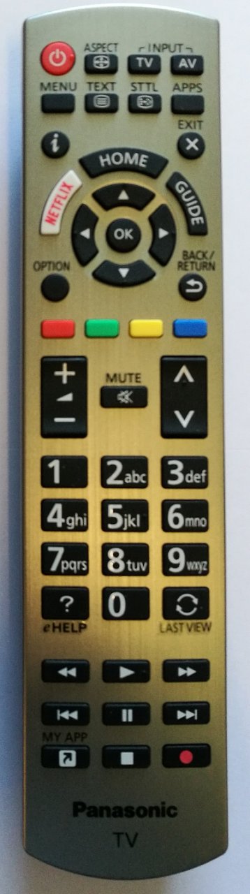 Panasonic N2QAYB001115 replacement remote control different look