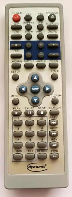 Dynamic DVD replacement remote control different look