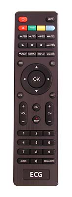 Ecg 24LED610D PVR replacement remote control different look