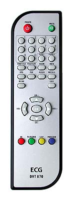ECG DVT870 replacement remote control different look