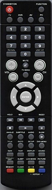 Technika LCD19-107 replacement remote control different look