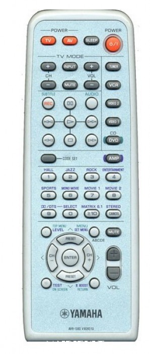 Yamaha AVR-S80RDS V909520 replacement remote control different look