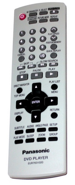 Panasonic DVD-S47 replacement remote control different look