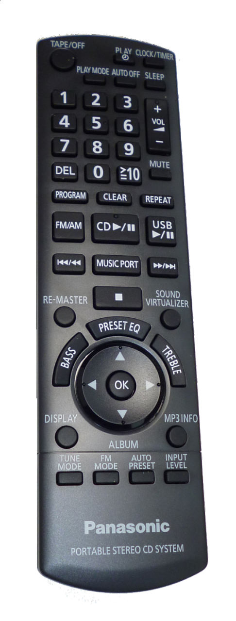 Panasonic N2QAYA000008 replacement remote control different look