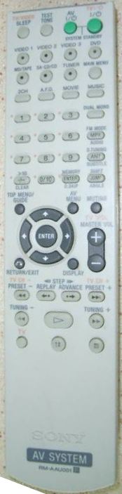 SONY - STR-DE598, STR DE598, STR-DV10 replacement remote control  RM-AAU001 original discontinued production