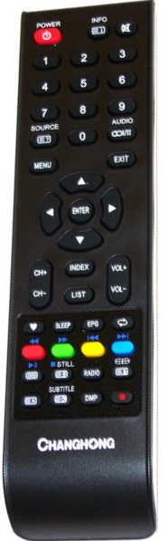 Changhong 40D2100T2 replacement remote control different look