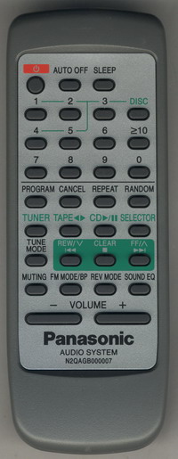 PANASONIC N2QAGB000007 Original remote control