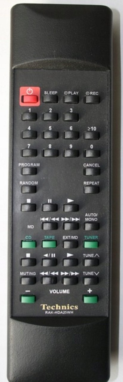 Panasonic RAK-HDA07WH replacement remote control with same description SC-HD301, SC-HD501