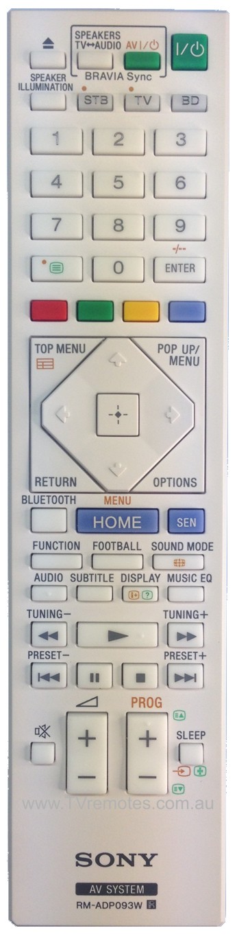 Sony RM-ADP093W original remote control white