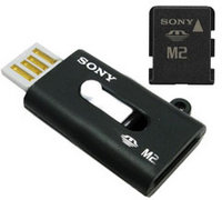 SONY MS-A2GU2/K Card Memory Stick Micro 2GB with reduction USB