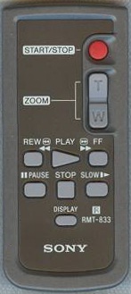 SONY RMT833, RMT-833 Original remote control