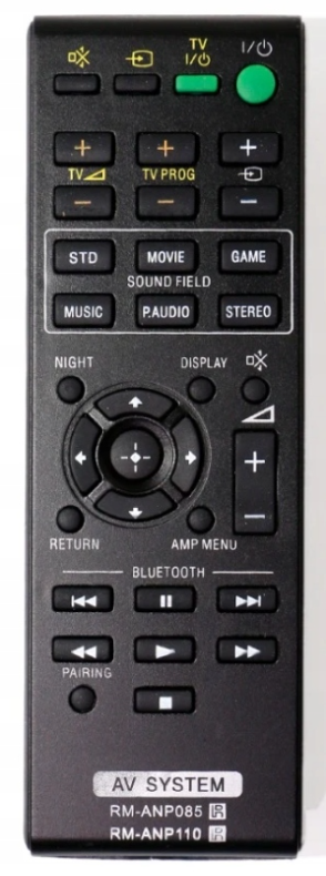 Sony RM-ANP085, RM-ANP110 replacement remote control - copy