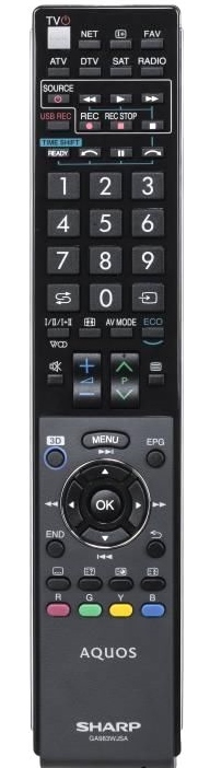 Sharp GB058WJSA replacement remote control different look