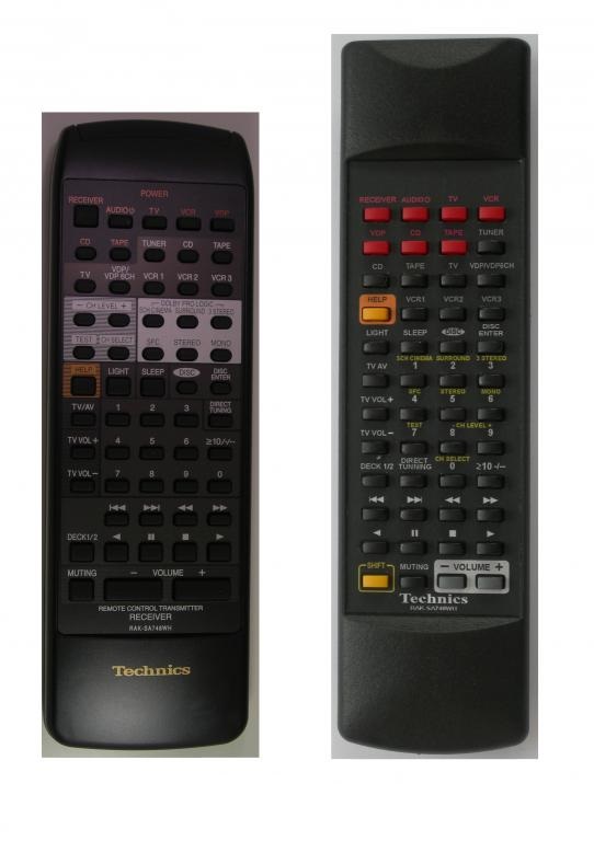 Technics RAK-SA748WH replacement remote control different look