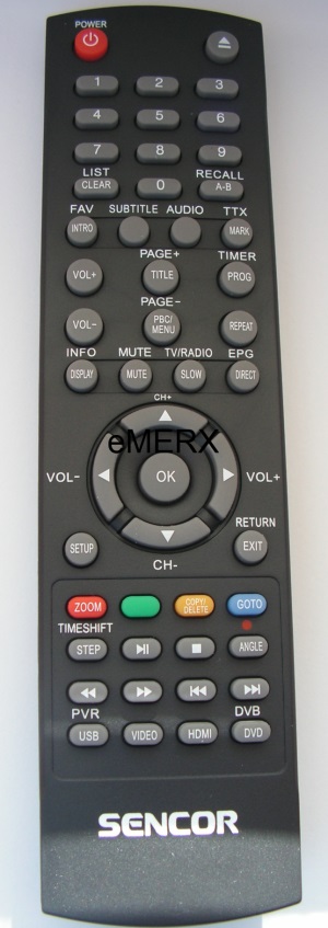Sencor SDV9101T replacement remote control different look