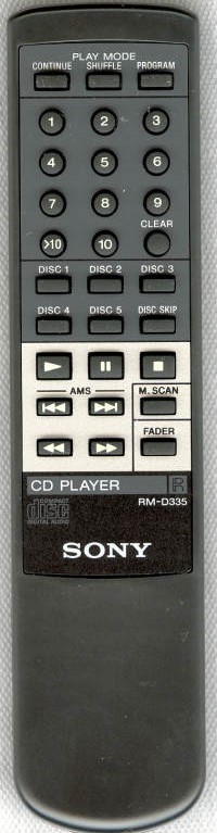 Sony RM-D335 replacement remote control for Sony RM-D335