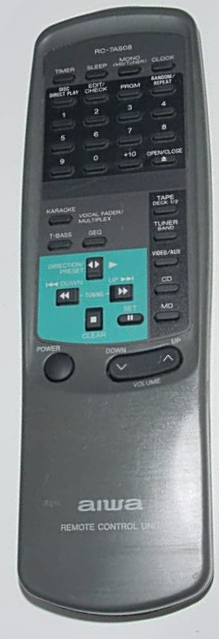 Aiwa NSX-5909, RC-7AS08 replacement remote control different look