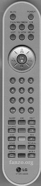 LG 6710T00008B = AKB30377804 Original remote control