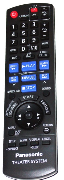 Panasonic N2QAYB000361 replacement remote control different look for home Cinema
