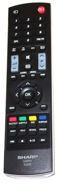 Sharp 9JR9800000005 GJ220 replacement remote control different look