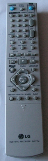 LG AKB31199306 replacement remote control different look HDD+DVD
