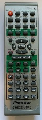 Pioneer XXD3067 replacement remote control different look