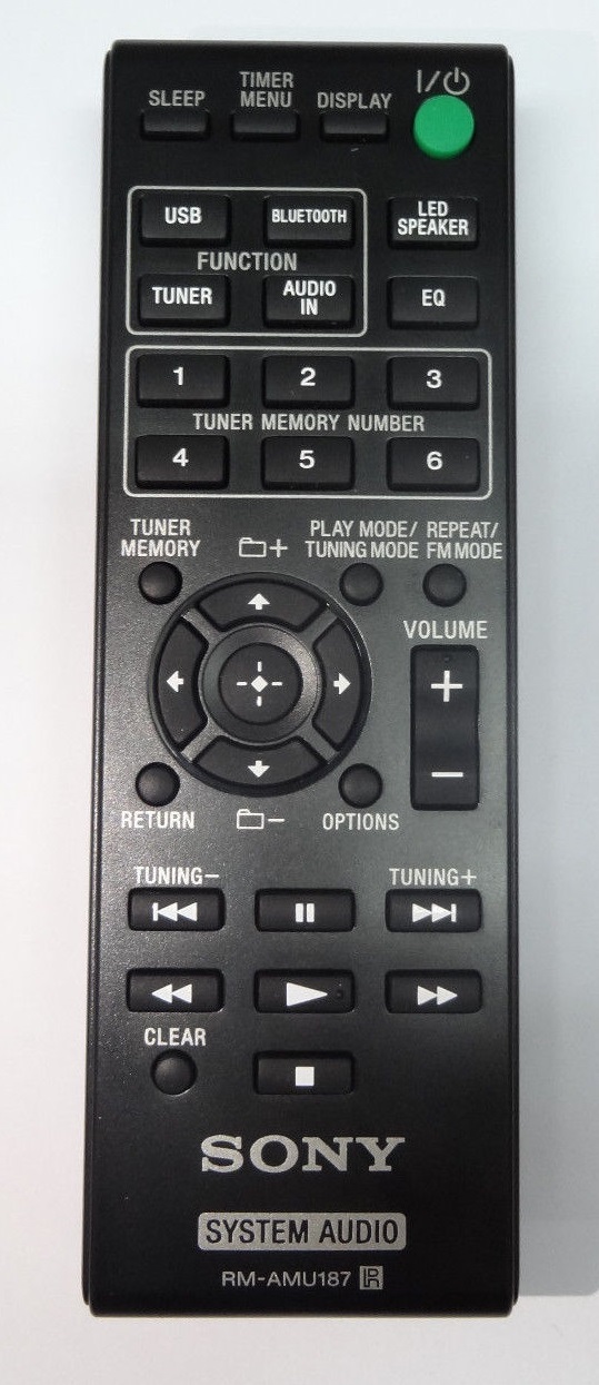 Sony RM-AMU187 also replaces the original remote control RM-AMU178