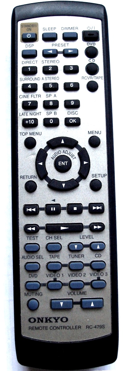 Onkyo RC-479S, RC-487M replacement remote control different look