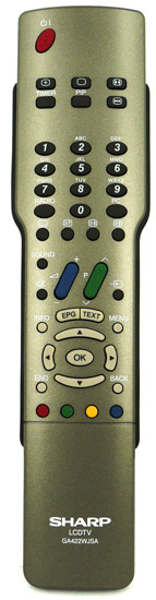 Sharp GA422WJSA replacement remote control different look