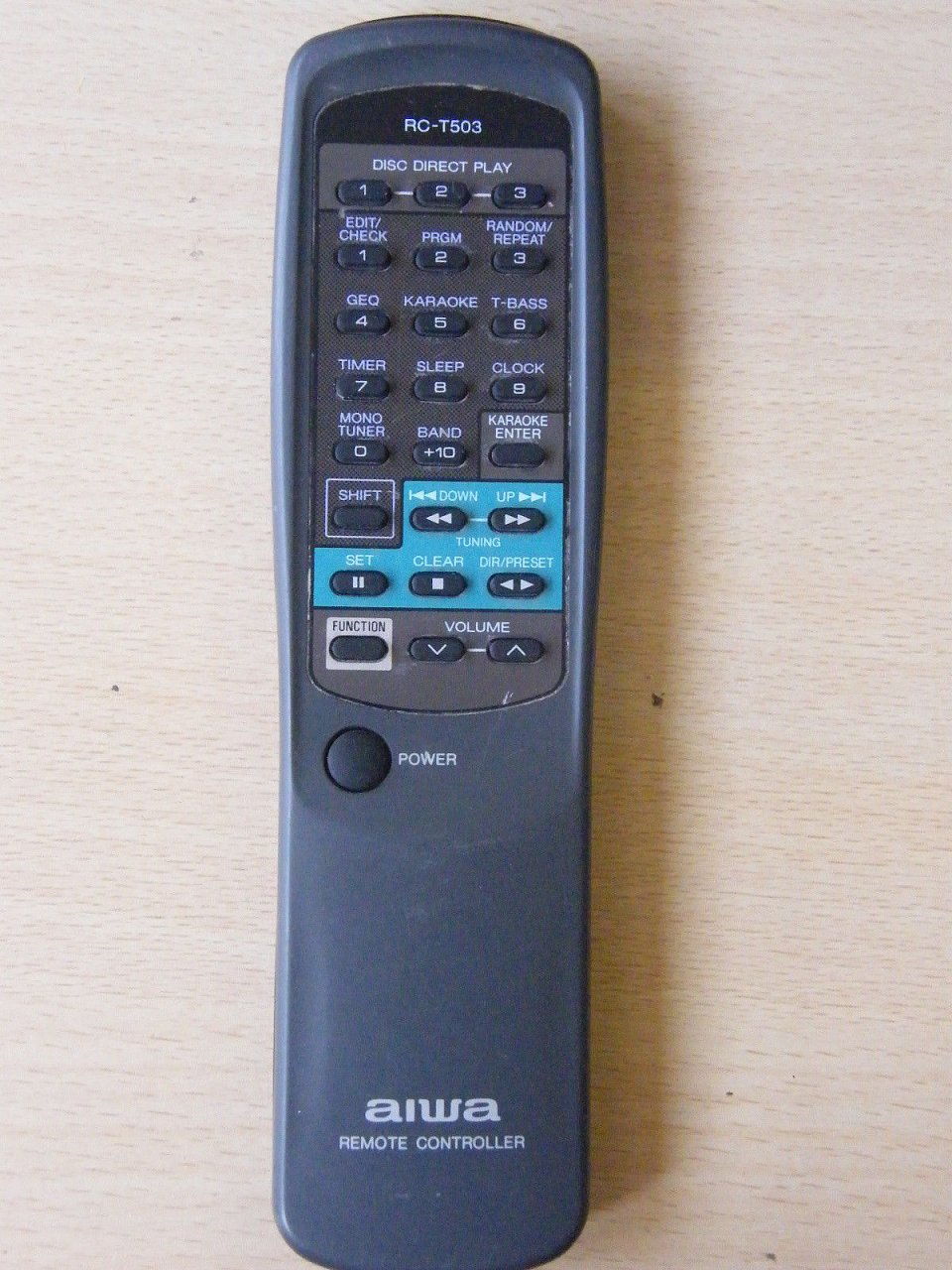 Aiwa RC-T503 replacement remote control different look
