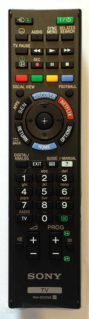 Sony RM-ED058 replacement remote control different look