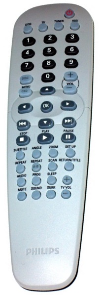 Philips HTS 3100, HTS3300, HTS4550 replacement remote control different look