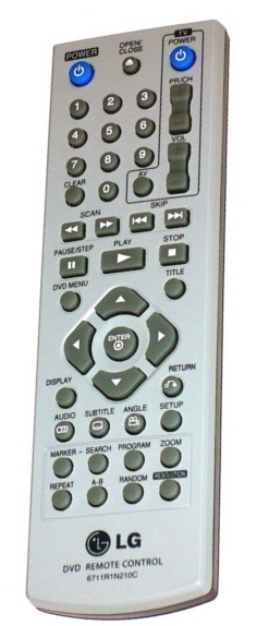 LG 6711R1N210C original remote control DVX298, DVX298H