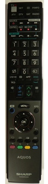 Sharp GA959WJSA = GA906WJSA = GA902WJSA replacement remote control different look